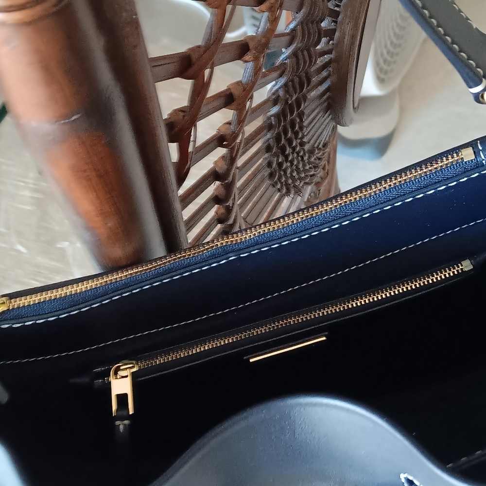 Tory Burch Blue and Grey Ish Shoulder Bag NWT" - Picture 5 of 7